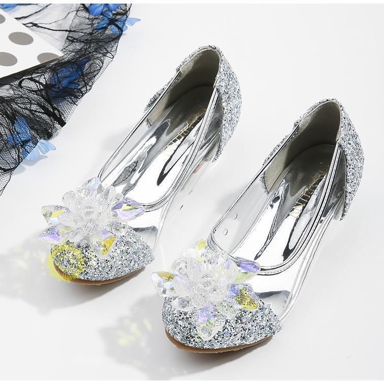 ガラスの靴 シンデレラ靴 子ども フォーマル靴 シューズ 女の子 誕生日 発表会 キッズ シューズ プリンセス 子供靴 子供 シューズ パンプス 17 18 19 20 21 21.5