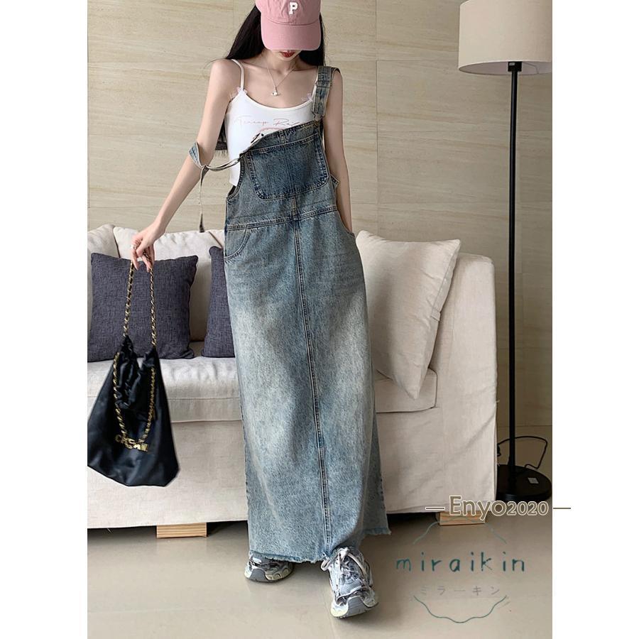 デニムサロペットサロペットオーバー...