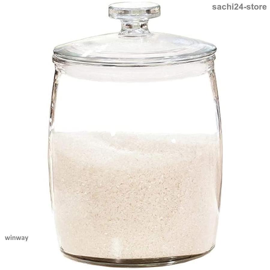 米びつ 密閉米びつ 2KG/4KG/6KG/8KG/10KG 防虫 防湿 ライスストッカー ガラス瓶 貯蔵タンク 小麦粉 駄..