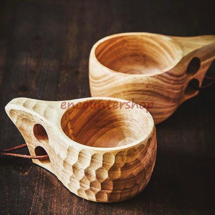 キャンプ アウトドア カップ ククサ 北欧モダン 天然木製 コーヒーカップ kukusa 釣り マグカップ スー..