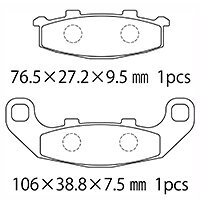 NTB �֥졼���ѥå� A61-003KN Ŭ���ּ� ZX250-A1��2/B1��2/C1��5/C7/D1 �� ZX400-D4/D4A �� ZR400-C1��4/D1��4