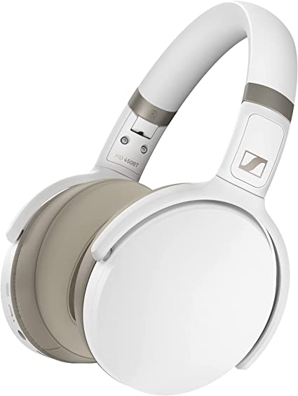 Sennheiser ゼンハイザー HD 450BT WHITE ノイズキャンセリングBluetoothヘッドホン, 低遅延, AAC, aptX-LL, Bluetooth 5.0, ボイスアシスタント連携, Smart Control App,