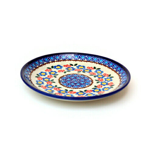 平皿φ16cm[K1101-DU252]【ポーリッシュポタリー[ポーランド食器・陶器]】