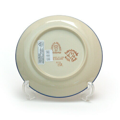 平皿φ17.5cm[M0418-05R]【ポーリッシュポタリー[ポーランド食器・陶器]】プレート 丸皿 ケーキ皿 取り皿 銘々皿 花柄 おしゃれ 食洗機対応 電子レンジ対応