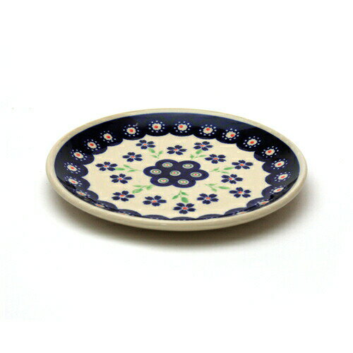 平皿φ16cm[Z818-912]【ポーリッシュポタリー[ポーランド食器・陶器]】プレート 丸皿 ケーキ皿 取り皿 銘々皿 花柄 おしゃれ 食洗機対応 電子レンジ対応
