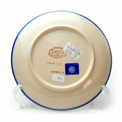 平皿φ19cm[K1102-DU252]【ポーリッシュポタリー[ポーランド食器・陶器]】 洋食器 プレート 花柄 おしゃれ かわいい 電子レンジ対応 食洗機対応