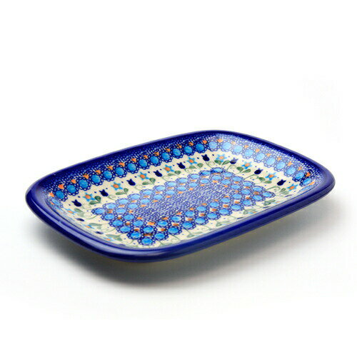 Rakuten - 長方形盛皿・小[V119-U006]【ポーリッシュポタリー[ポーランド食器・陶器]ケルセン】電子レンジ対応 プレゼント ギフト プレート