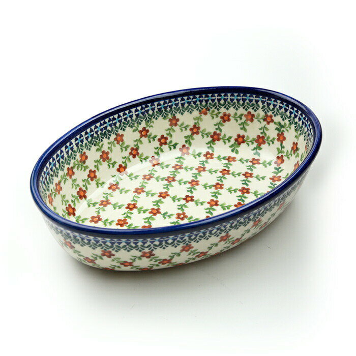オーブン皿・オーバル・中[K1210-DU289]【ポーリッシュポタリー[ポーランド食器・陶器]】