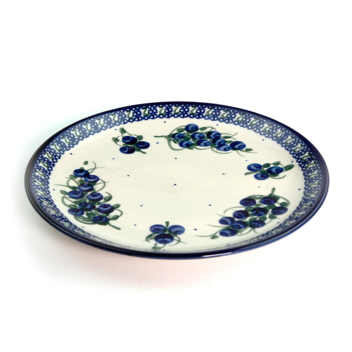 平皿φ19cm(M0401-05B)【ポーリッシュポタリー[ポーランド食器・陶器]】 洋食器 プレート 花柄 おしゃれ かわいい 電子レンジ対応 食洗機対応