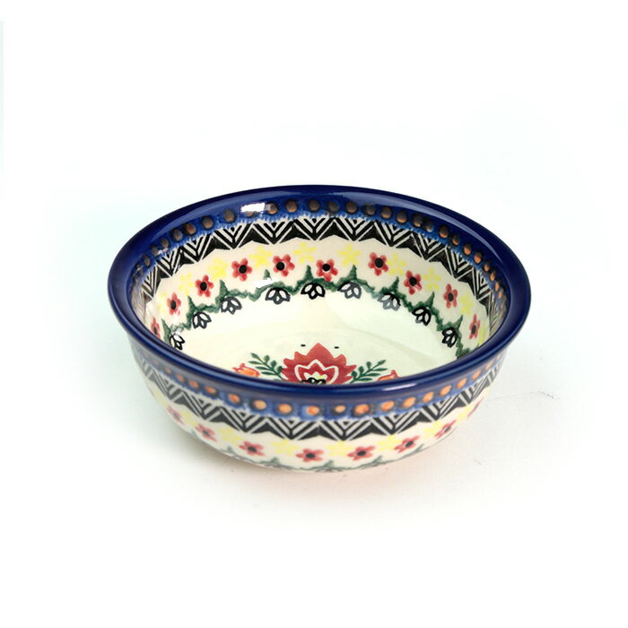 ボウルφ13cm(V423-U288)【ポーリッシュポタリー[ポーランド食器・陶器]】サラダボウル 煮物椀 花柄 プ..