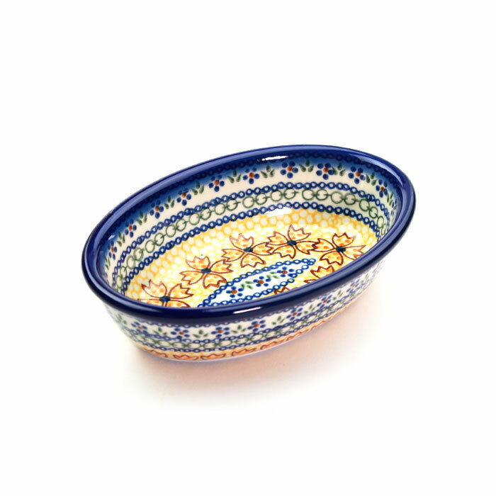 オーブン皿・オーバル・ミニ(V564-U046)【ポーリッシュポタリー[ポーランド食器・陶器]】