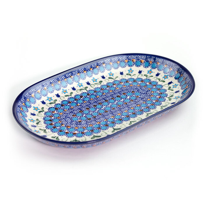 Rakuten - オーバル大皿(V116-U006)【ポーリッシュポタリー[ポーランド食器・陶器]ケルセン】食洗機対応 電子レンジ対応 プレゼント ギフト