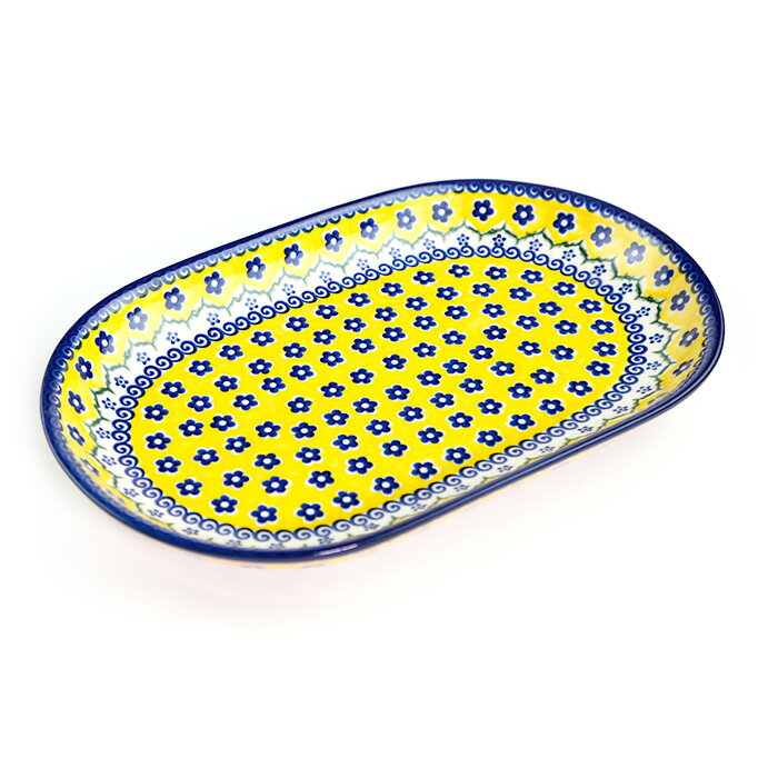 Rakuten - オーバル大皿(V116-U199)【ポーリッシュポタリー[ポーランド食器・陶器]ケルセン】食洗機対応 電子レンジ対応 プレゼント ギフト