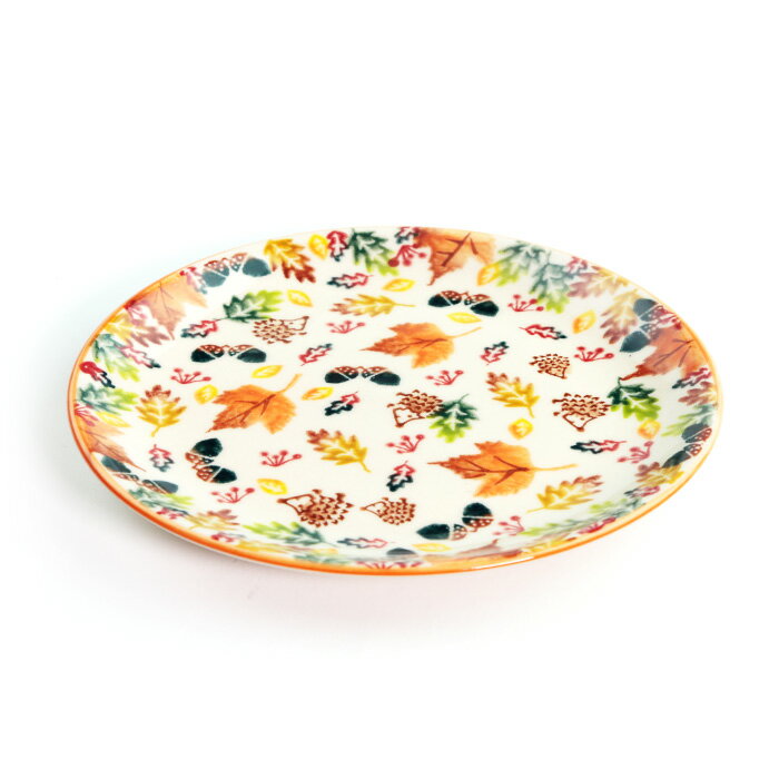Rakuten - 平皿φ17cm(V195-U634)【ポーリッシュポタリー[ポーランド食器・陶器]】プレート 丸皿 ケーキ皿 取り皿 銘々皿 花柄 おしゃれ 食洗機対応 電子レンジ対応