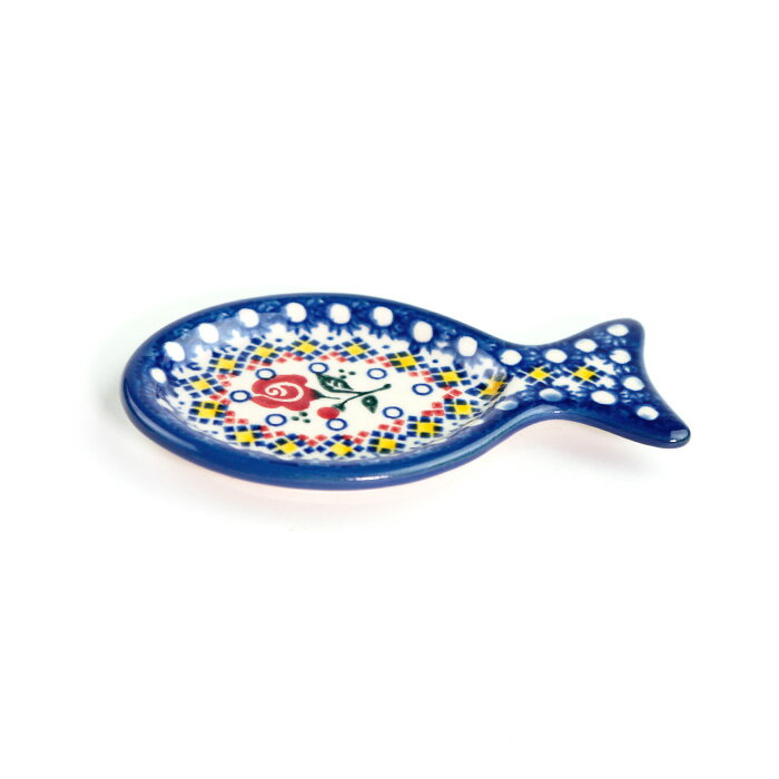 Rakuten - 小魚トレイ(V441-U504)【ポーリッシュポタリー[ポーランド食器・陶器]ケルセン】洋食器 プレート 小皿 花柄 おしゃれ かわいい 電子レンジ対応 食洗機対応