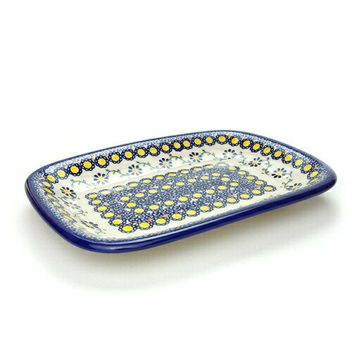 Rakuten - 長方形盛皿・小[V119-U113]【ポーリッシュポタリー[ポーランド食器・陶器]ケルセン】電子レンジ対応 プレゼント ギフト プレート