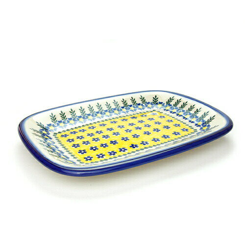 Square Plates - 長方形盛皿・小[V119-U198]【ポーリッシュポタリー[ポーランド食器・陶器]ケルセン】電子レンジ対応 プレゼント ギフト プレート
