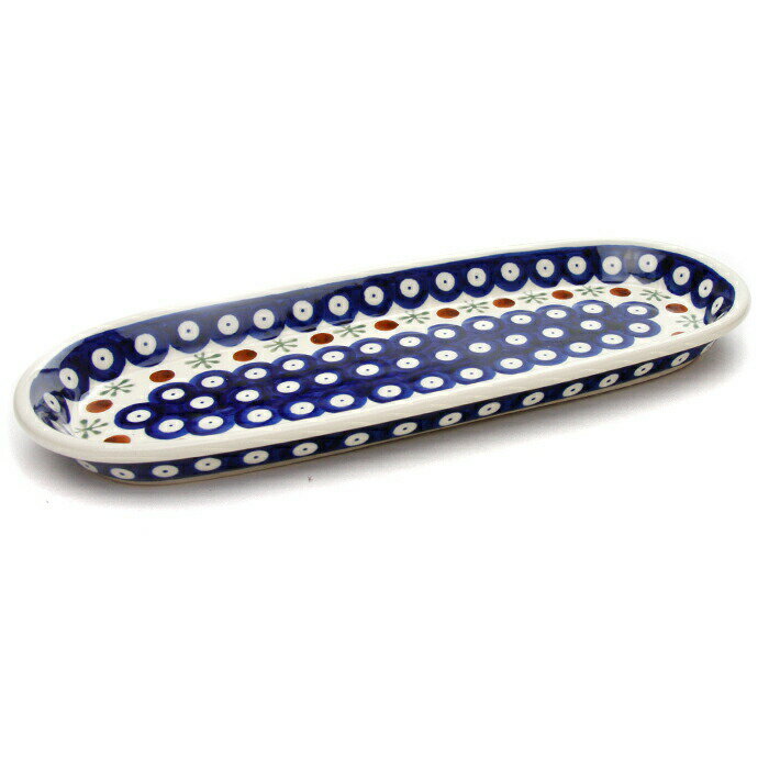 Rakuten - オーバルトレイφ28cm×11cm[Z928-41]【ポーリッシュポタリー[ポーランド食器・陶器]】 洋食器 プレート 花柄 おしゃれ かわいい 電子レンジ対応 食洗機対応