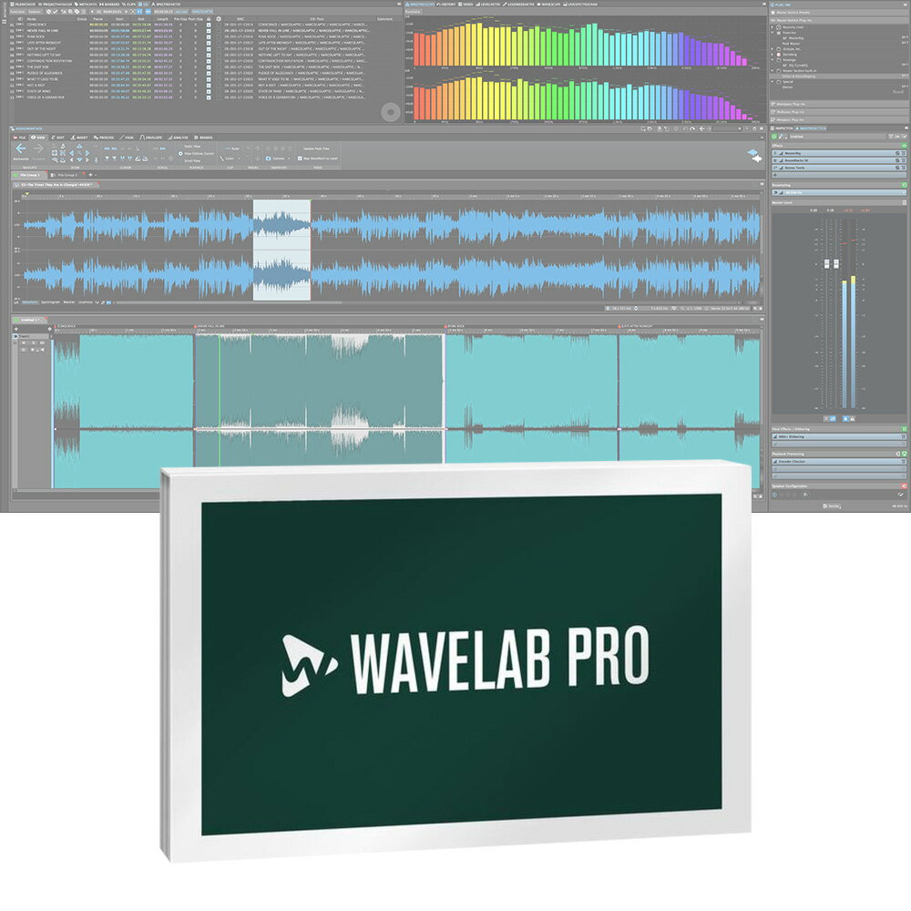 トピックスショッピングクレジット分割48回払いまで金利手数料0%！期間限定 〜2024年5月31日まで30,000円（税込）以上のお買い物が対象となります。本キャンペーンはクレジットカードでのお支払いは対象外となります。詳しくはお問い合わせください。アイテム説明最高のマスタリングソリューション。音を仕上げるというマスタリングは、音楽制作において最も重要な作業のひとつであり、それ自体がアートと言えます。WaveLab はその誕生以来、世界のエンジニアたちのファーストチョイスであり続けました。WaveLab 11 は、マスタリングの最初から最終段階まで、考えうるすべてのツールを揃えたトータルソリューションです。世界に広がるマスタリングエンジニアのネットワークに支えられ、WaveLab は今日も、あなたの仕上げた音が真にプロフェッショナルであることを約束します。・デジタル配信, CD, アナログ用のハイエンドマスタリング・複数のトラックからアルバムを完成・充実したメーター, リアルタイム FX, オフライン処理, 整音・外部ハードウェア FX との柔軟な統合■WaveLab 11の新機能・VST3プラグインのオートメーション編集可能（Pro）モンタージュウィンドウ上のオーディオクリップにVST3プラグインの各パラメーター用のエンベロープを表示し、オートメーションデータとして編集することが可能です。・マルチチャンネルインターリーブファイルの取り扱いに対応（Pro：最大22.2チャンネル、Elements：最大5.1チャンネル）2チャンネル以上のマルチチャンネルインターリーブファイルの取り扱いに対応しました。インタリーブファイルを読み込み、編集し、インタリーブファイルとしての保存、書き出しが可能です。・アンビソニックスファイルの取り扱いに対応（Pro： 最大7次オーダー/64チャンネル、Elements：1次オーダー/4チャンネルのみ）”.wav”、”.ambix”、”.amb”のアンビソニックスフォーマットファイルに対応。WaveLab Proは最大7次オーダーまで、WaveLab Elementsは1次オーダーのチャンネルレイアウトに対応しています。・トラックグループ対応（Pro）複数のトラックやステムをグループバスにまとめモンタージュアウトの前段でのエフェクト処理、ゲイン調整、パンニングが可能です。・フルカスタマイズ可能なマルチメーター解析プラグイン「SuperVision」搭載（Pro）Cubase Pro 11に搭載のメーター解析プラグイン「SuperVision」を、WaveLab Pro 11に搭載しました。・標準装備メータリングツールの充実（Elements）WaveLab Elementsは、標準装備のメータリングツール「レベルメーター」「オシロスコープ」「スペクトロスコープ」に加え、新たに「フェーズスコープ」「ビットメーター」「ウェーブスコープ」「スペクトロメーター」を装備しました。（これらは上記「SuperVision」とは異なり、WaveLab Proには既存のメータリングツールです）。・新たに5つのプラグインを搭載（Pro）「DeReverb」「lin pro dither（powered by MAAT Audio）」「Frequency 2」「Squasher」「Imager」「Quadrafuzz 2」「MixConvert V6」「VST AmbiDecoder」・オーディオトラックにダッキング機能を装備ポッドキャストなどのデータ作成の際に便利なダッキング機能をオーディオトラックに装備しました。会話中のバッググランドミュージックのレベルを自動で簡単に調節可能です。・トラックインスペクターにCleanセクション、Enhanceセクションを装備ポッドキャストなどのデータの編集で必要とされるノイズ除去やボイスエキサイター、EQなどのエフェクターをインスペクターに装備しました。即座にそれらエフェクターを呼び出して編集可能です。スペック【動作環境】■対応 OS[Mac]macOS Catalina, macOS Big Sur（Apple silicon Mac では Rosetta 2 が必要）[Windows]Windows 10 （64bit）(20H2, 21H1)■CPU64 bit Intel / AMD マルチコアプロセッサー（Intel i5 またはそれ以上を推奨）■必要メモリー4 GB 以上■ハードディスク4 GB 以上の空き容量■ディスプレイ1,920×1,080 ピクセル以上■その他USB 端子：USB-eLicenser 接続用（WaveLab Pro のみ）OS 対応オーディオデバイス（Core Audio / ASIO 対応デバイス推奨）インターネット接続環境（ブロードバンド推奨）：インストーラーダウンロード、ライセンス認証、製品登録、アップデート用■付属物WaveLab Pro 各製品には USB-eLicenser が同梱されます。（WaveLab Elements には USB-eLicenser は同梱されません）*上記動作環境・推奨環境を満たしている場合でも、全てのコンピュータにおける動作を保証するものではありません。コンピュータの総合的な性能によりパフォーマンスに違いがあります。*動作環境は今後変更になる可能性があります。最新バージョンはスタインバーグサイトでご確認ください。納期について売却時は迅速に商品情報の削除を心掛けておりますが、ショッピングページの更新までにタイムラグが生じ、ご注文のタイミングによっては商品のご用意ができない場合がございます。あらかじめご了承くださいますようお願い申し上げます。あす楽対象商品以外、納期のご確認はご注文前に「商品についての問合わせ」よりお問い合わせください。