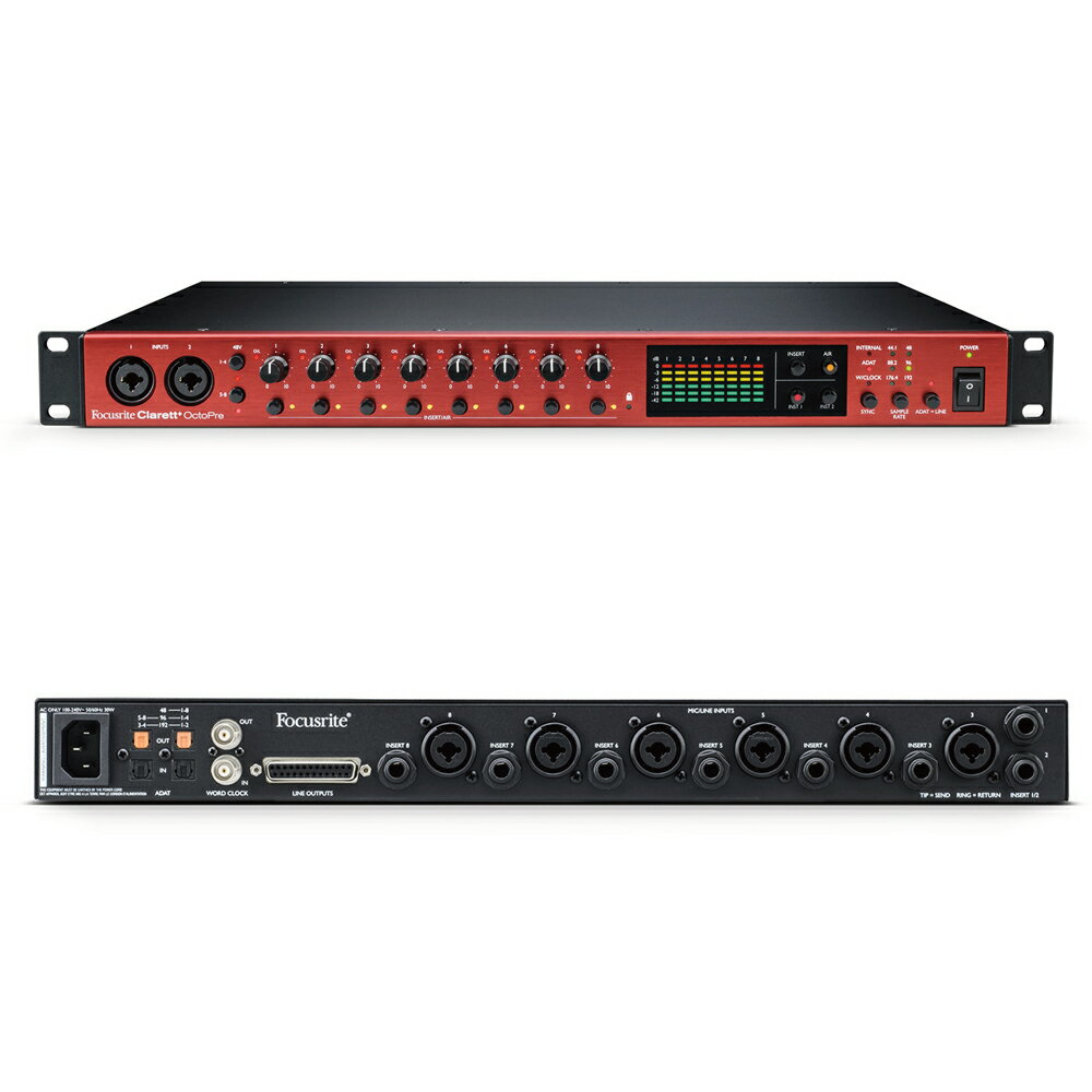 Focusrite Clarett+ Octopre フォーカスライト マイクプリアンプ