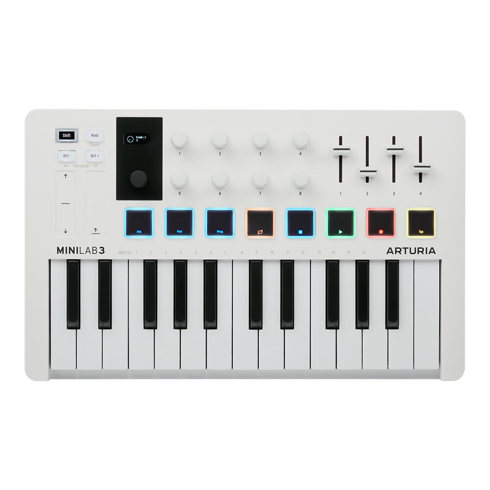 Arturia MiniLab 3 WH (White) アートリア MIDIキーボード コントローラー