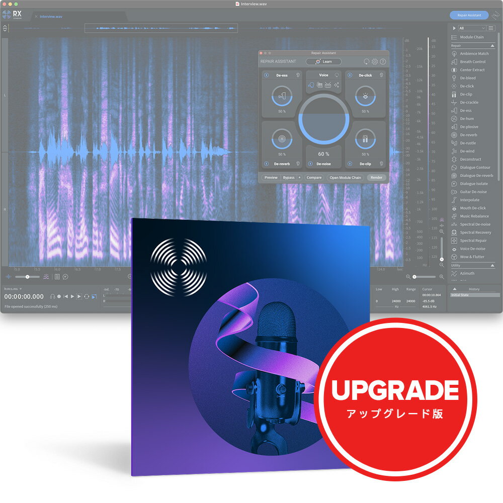 iZotope RX 10 Standard Upgrade from Any previous version of RX Standard, RX Advanced, or RX Post Production Suite