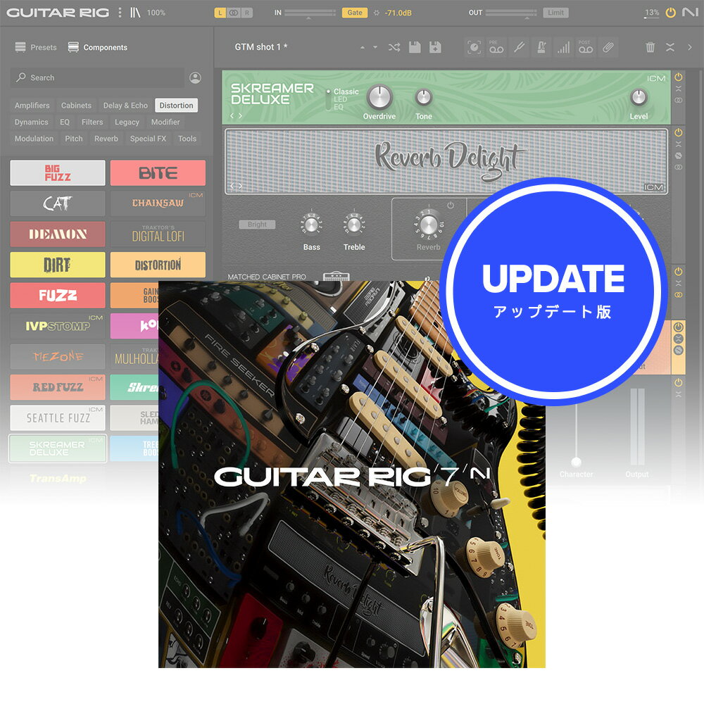 Native Instruments Guitar Rig 7 Pro Update【ダウンロード版/アップデート版/メール納品】