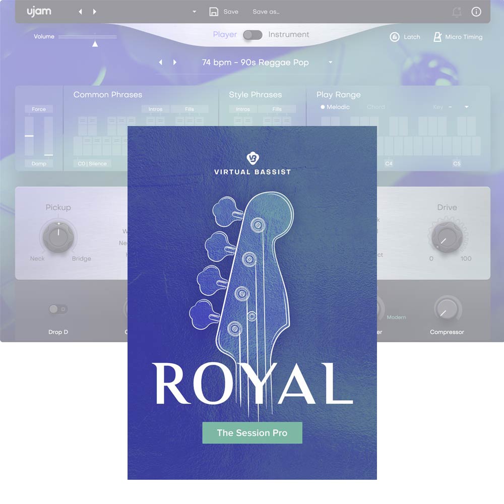 UJAM Virtual Bassist ROYAL 2 【ダウンロード商品/メール納品】【Black Friday Sale!最大93%OFF!〜12/7】