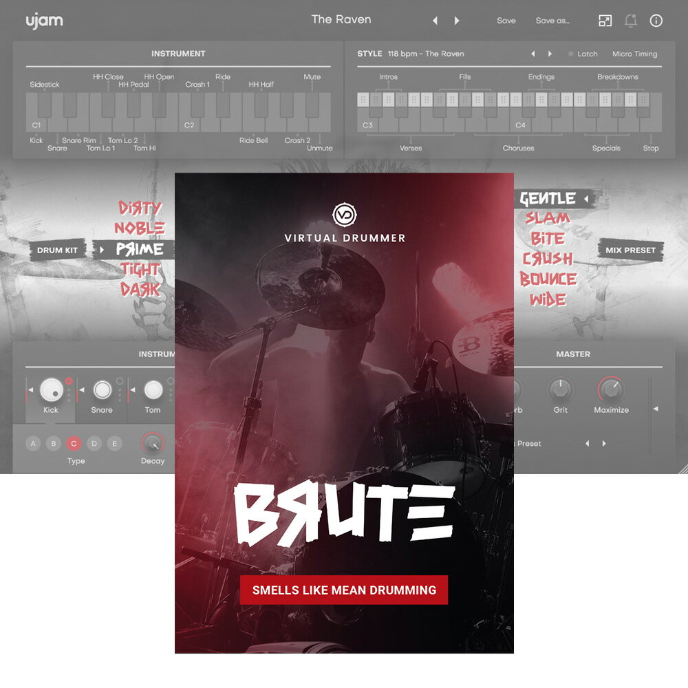 UJAM Virtual Drummer BRUTE 【ダウンロード版/メール納品】