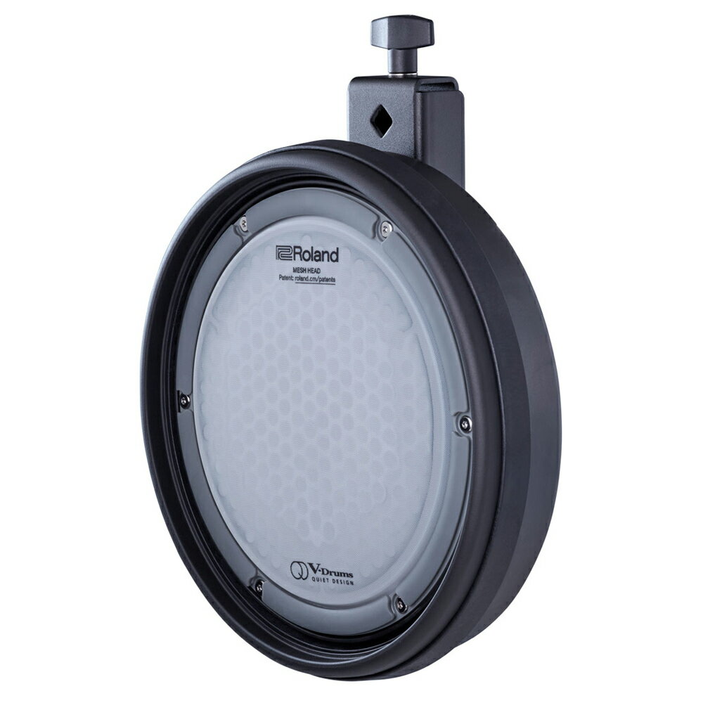 トピックスショッピングクレジット分割48回払いまで金利手数料0%！期間限定 〜2025年11月30日まで30,000円（税込）以上のお買い物が対象となります。本キャンペーンはクレジットカードでのお支払いは対象外となります。詳しくはお問い合わせください。アイテム説明進化したV-Drums Quiet Designのスネア・パッドV-Drums Quiet Designは、今まで発売してきた電子ドラムの中で最も高い静粛性を実現し、自宅でのドラム演奏を革新的に進化させるドラム・キットです。ローランドの長年にわたる研究と開発から生まれた V-Drums Quiet Designのパッドやスタンド、ペダル・ベースは、演奏感やレスポンスを損なうことなく、演奏時の打撃音や振動の伝達を抑制します。従来のV-Drumsドラム・キットと比較して、騒音を75%低減。業界トップ・レベルの静音性を実現しました。スネア・パッドPDQ-8Sは、メッシュ・ヘッドの下部に衝撃を吸収するための、ハニカム構造のソフト・ラバーを搭載しています。パッド底面の樹脂部分もハニカム形状に開口された多孔構造で、叩いた時に発生する空気の振動を分散させ、騒音をさらに減少させています。また軟質ラバー素材を用いたリム・カバーによって、リム・ショットもより静かに。これらの静粛・制振性を実現しつつ、V-Drumsに求められる叩き心地と自然なリバウンドにもこだわっており、優れた演奏性も担保しています。・V-Drums Quiet Design用スネア・パッド・8インチのヘッドと、10インチ口径のリム・静粛性を極めたハニカム構造のソフト・ラバーとメッシュ・カバーによる納得の演奏感・ヘッドとリムの2ウェイ・トリガー・静かなリム・ショットを実現するための、ソフト・ラバーを用いたリム・カバー・ヘッド/リムの接点は、衝撃吸収のための軟質ラバー素材を採用・TRS標準タイプのトリガー・アウトプット・V-Drums音源モジュールTD-07／TD-17／TD-27／TD-50X／V71に対応■主な仕様・パッド・サイズ：8インチ（リム・サイズは10インチ相当）・トリガー：2（ヘッド、リム）・接続端子：TRIGGER OUTPUT端子・取り付け可能：ロッド径7.0〜13.0mm・取り付け可能パイプ径：非対応・主な付属品：接続ケーブルケーブル・タイ六角レンチ取扱説明書「安全上のご注意」チラシ保証書・別売品：パッド・マウント（MDHシリーズ）・外形寸法 / 質量：幅 (W)350 mm奥行き (D)288 mm高さ (H)103 mm質量1.7 kg※製品の仕様及びデザインは改良のため予告なく変更することがあります。納期について売却時は迅速に商品情報の削除を心掛けておりますが、ショッピングページの更新までにタイムラグが生じ、ご注文のタイミングによっては商品のご用意ができない場合がございます。あらかじめご了承くださいますようお願い申し上げます。最強配送対象商品以外、納期のご確認はご注文前に「商品についての問合わせ」よりお問い合わせください。