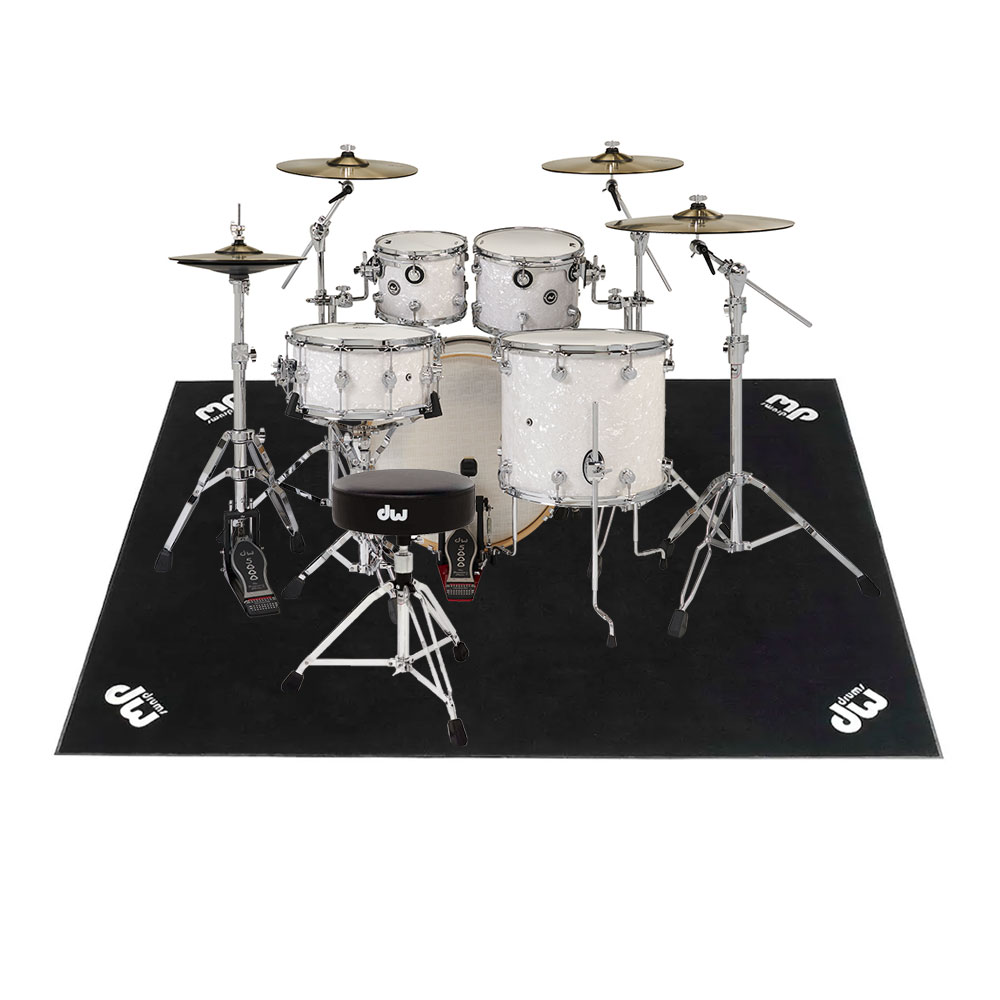 dw DWe 5-Piece Complete Bundle Kit White Marine Pearl FinishPly? Plus set