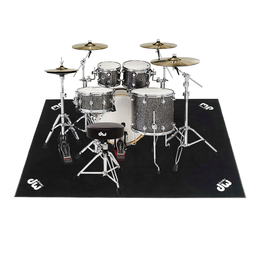 dw DWe 5-Piece Complete Bundle Kit Black Galaxy FinishPly? Plus set