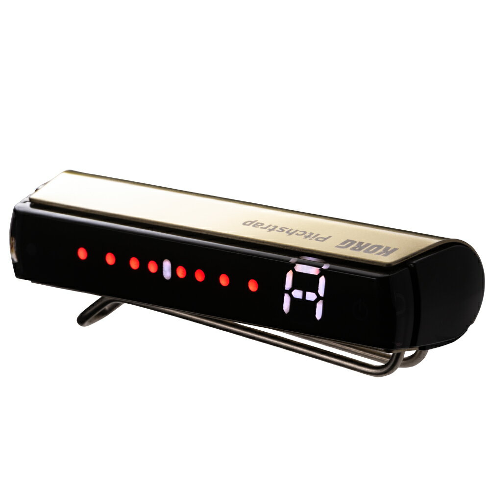 トピックスショッピングクレジット分割48回払いまで金利手数料0%！期間限定 〜2025年11月30日まで30,000円（税込）以上のお買い物が対象となります。本キャンペーンはクレジットカードでのお支払いは対象外となります。詳しくはお問い合わせください。アイテム説明PST-1は世界初！ストラップからギター、ベースのピッチを感知するチューナーです。洗練されたデザインとステンレススティールによる外装はストラップや楽器と自然に馴染みながらエレガントさを演出し、視認性の良いディスプレイ部はプレイヤーに心地よさをもたらします。ギターやベース本体に直接触れず、楽器を美しく支えるチューナーです。ストラップに装着する世界初のチューナー。高い性能に加え、スリムな形状に高級感のある仕上げを施しました。■ストラップに伝わる弦振動を正確に検出感度を高める技術によりストラップの微弱な振動から正確なチューニングを可能にしました。■スリムな形状とステンレス製の高級感〜3色展開ステンレススティールが美しい外観はゴールド、ブラック、シルバーの3色のバリエーション。ステージで輝く楽器と馴染みつつも存在感を放ち、積極的に身につけたくなるチューナーです。■高精度なストロボモード、ギター＆ベースナビゲーションモードを含む、多彩な表示モードオーソドックスな「レギュラー・モード」、メーターが流れる方向と速度でピッチの変化を示し、細かな誤差まで視認しやすく±0.1セントまで追い込める超高精度チューニングが可能な「ストロボ・モード」に加え、低音弦から始めてピッチが合うと次の弦のチューニングに自然と移行して行く、ナビゲーションモードをギター用とベース用二つ搭載。■着けやすく、動きのある演奏にも対応ポケットから出してストラップに素早く装着。取り付け位置がプレイヤーの身体の中心に近いため、チューナーを付けたままでも振り回されることがなく動きのある演奏が可能です。■様々な音楽のシチュエーションに対応するキャリブレーション機能スリムでコンパクトなデザインながらキャリブレーション機能を備えています。■USB充電方式使い捨て電池不要のUSB充電対応。わずか1時間の充電で最大8時間連続使用可能。充電用USBケーブル付属。■主な仕様・音律：12平均律（クロマチック）・測定範囲（サイン波）：A0（27.50Hz）〜C8（4186.0Hz）・測定精度：±0.1セント（ストロボ?モード）・基準ピッチ範囲：A4=436〜445 Hz（1 Hz単位）・内蔵電池：リチウムイオン電池・充電時間：約1時間・連続使用時間：約8時間（フル充電時の目安）・外形寸法（W × D × H）： 68×20×20mm・質量： 26g・付属品：ご購入のお客様へ、USBケーブル（USB Type-A/ Micro USB Type-B）、安全上のご注意*充電池は消耗品のため、充放電を繰り返すと使用できる時間が徐々に短くなります。*仕様および外観は、改良のため予告なく変更する場合があります。納期について売却時は迅速に商品情報の削除を心掛けておりますが、ショッピングページの更新までにタイムラグが生じ、ご注文のタイミングによっては商品のご用意ができない場合がございます。あらかじめご了承くださいますようお願い申し上げます。最強配送対象商品以外、納期のご確認はご注文前に「商品についての問合わせ」よりお問い合わせください。