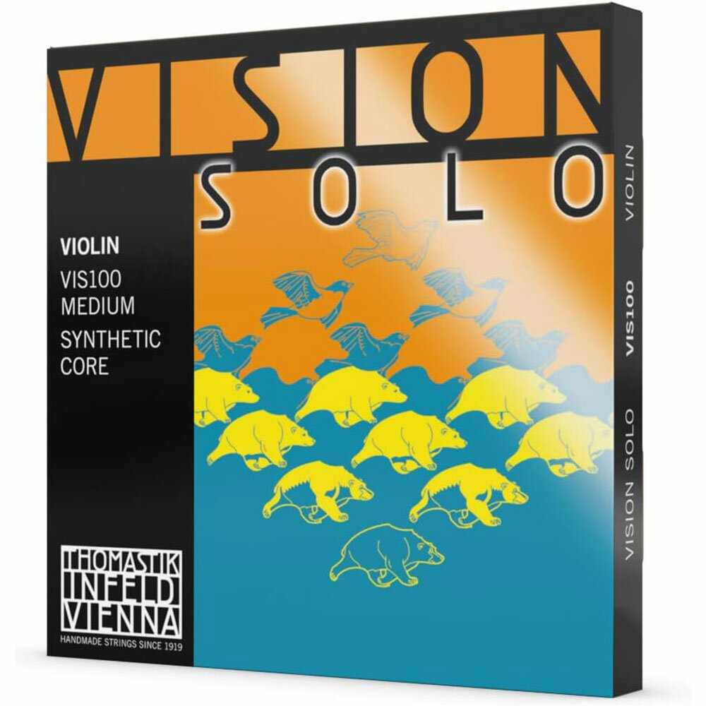 トピックスショッピングクレジット分割48回払いまで金利手数料0%！期間限定 2025年11月30日まで30,000円（税込）以上のお買い物が対象となります。本キャンペーンはクレジットカードでのお支払いは対象外となります。詳しくはお問い合わせください。アイテム説明homastik-Infeld(トマスティック・インフェルト)社は、オーストリアのウイーンで、バイオリンの製作家と技術者の共同によって設立! 全世界的に圧倒的な支持を得ているブランドです。ヴィジョンソロ は、ヴィジョンよりも華やかかつ暖かみのある音色が魅力のナイロン弦。強めの弓圧にも応答が良好で、力強い遠達性も魅力の一つ。・E弦:VIS01 カーボンスチール/スズメッキ ミディアムテンション ボールエンド・ループエンド兼用・A弦:VIS02 シンセティックコア/アルミ巻 ミディアムテンション・D弦:VIS03 シンセティックコア/アルミ巻 ミディアムテンション・G弦:VIS04 シンセティックコア/シルバー巻 ミディアムテンション納期について売却時は迅速に商品情報の削除を心掛けておりますが、ショッピングページの更新までにタイムラグが生じ、ご注文のタイミングによっては商品のご用意ができない場合がございます。あらかじめご了承くださいますようお願い申し上げます。最強配送対象商品以外、納期のご確認はご注文前に「商品についての問合わせ」よりお問い合わせください。