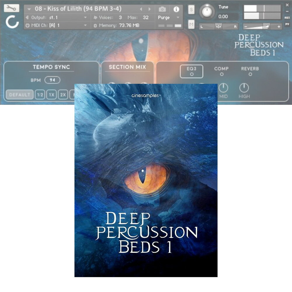 楽天MUSICLAND KEY 心斎橋店Cinesamples Deep Percussion Beds 1 【ダウンロード版/メール納品】