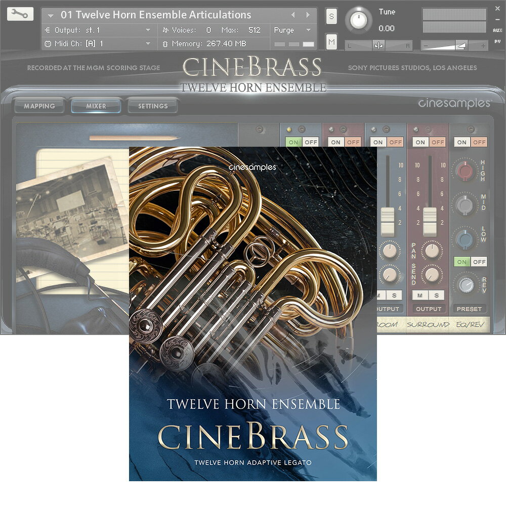 Cinesamples CineBrass Twelve Horn Ensemble 【ダウンロード版/メール納品】