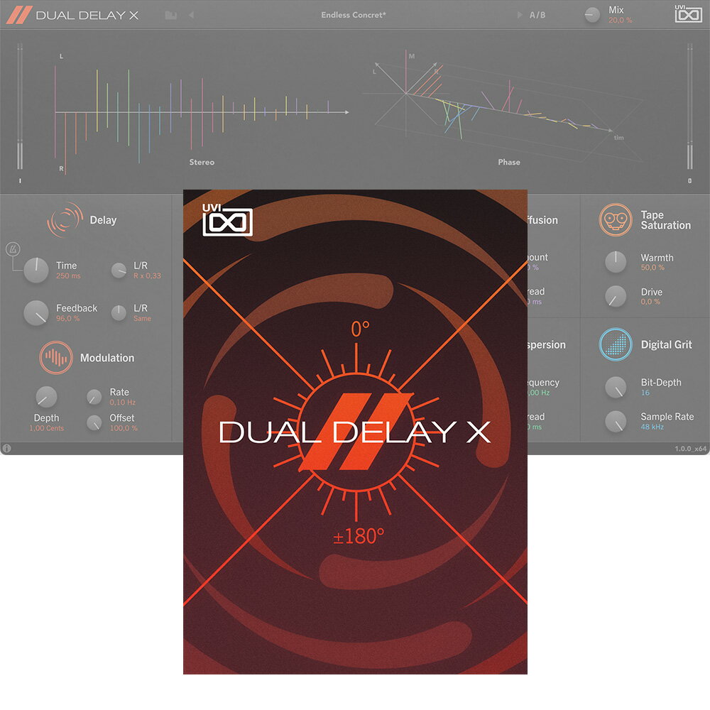 Software - UVI Dual Delay X 【ダウンロード版/メール納品】