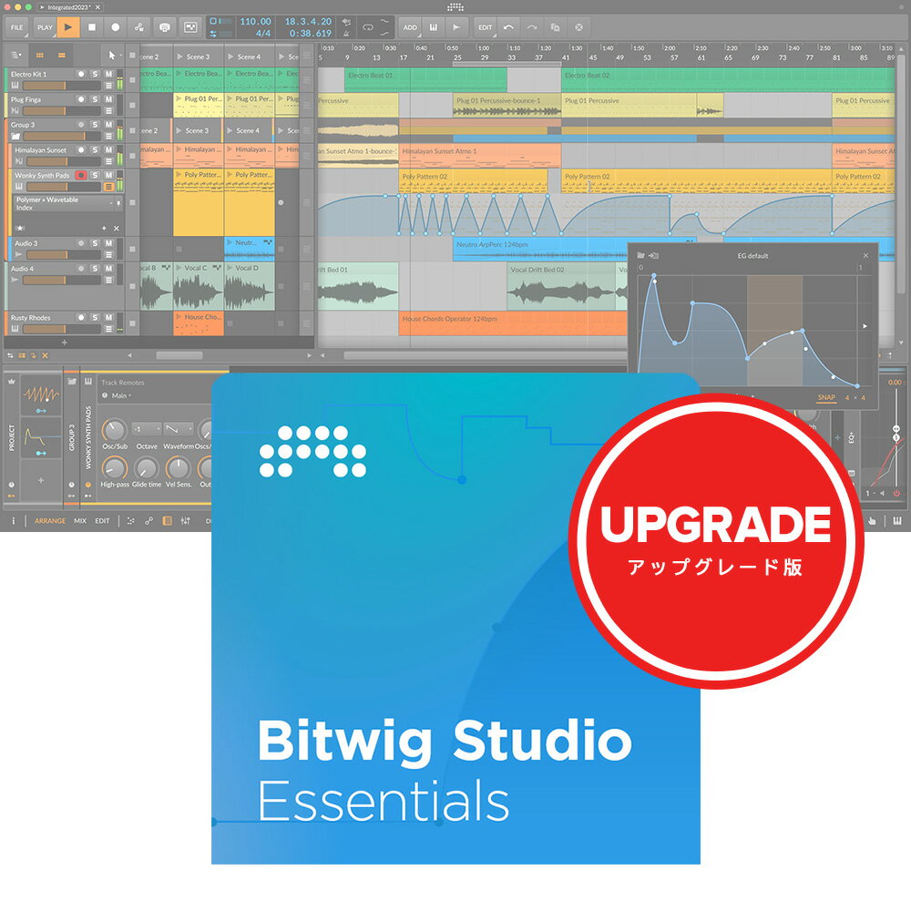 BITWIG Bitwig Studio Essentials 12ヶ月アップグレード版 【ダウンロード版/アップグレード版/メール納品】【シリーズ10周年記念セール！50％オフ！～5/20】