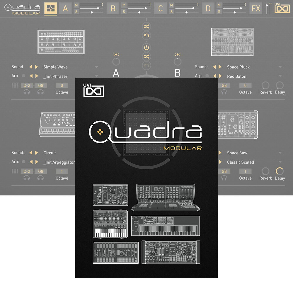 UVI Quadra: Modular【ダウンロード版/メール納品】 【発売記念価格！～5/26】