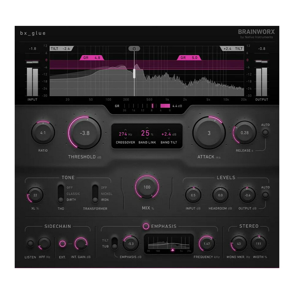 Plugin Alliance Brainworx bx_glue 【ダウンロード版/メール納品】【最大91%OFF!Made By Brainworx SALE!~4/30】