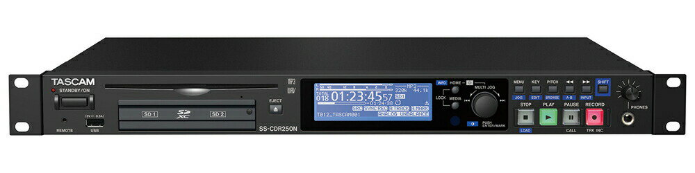 TASCAM タスカム SS-CDR250N ソリッドステート/CDステレオオーディオレコーダー