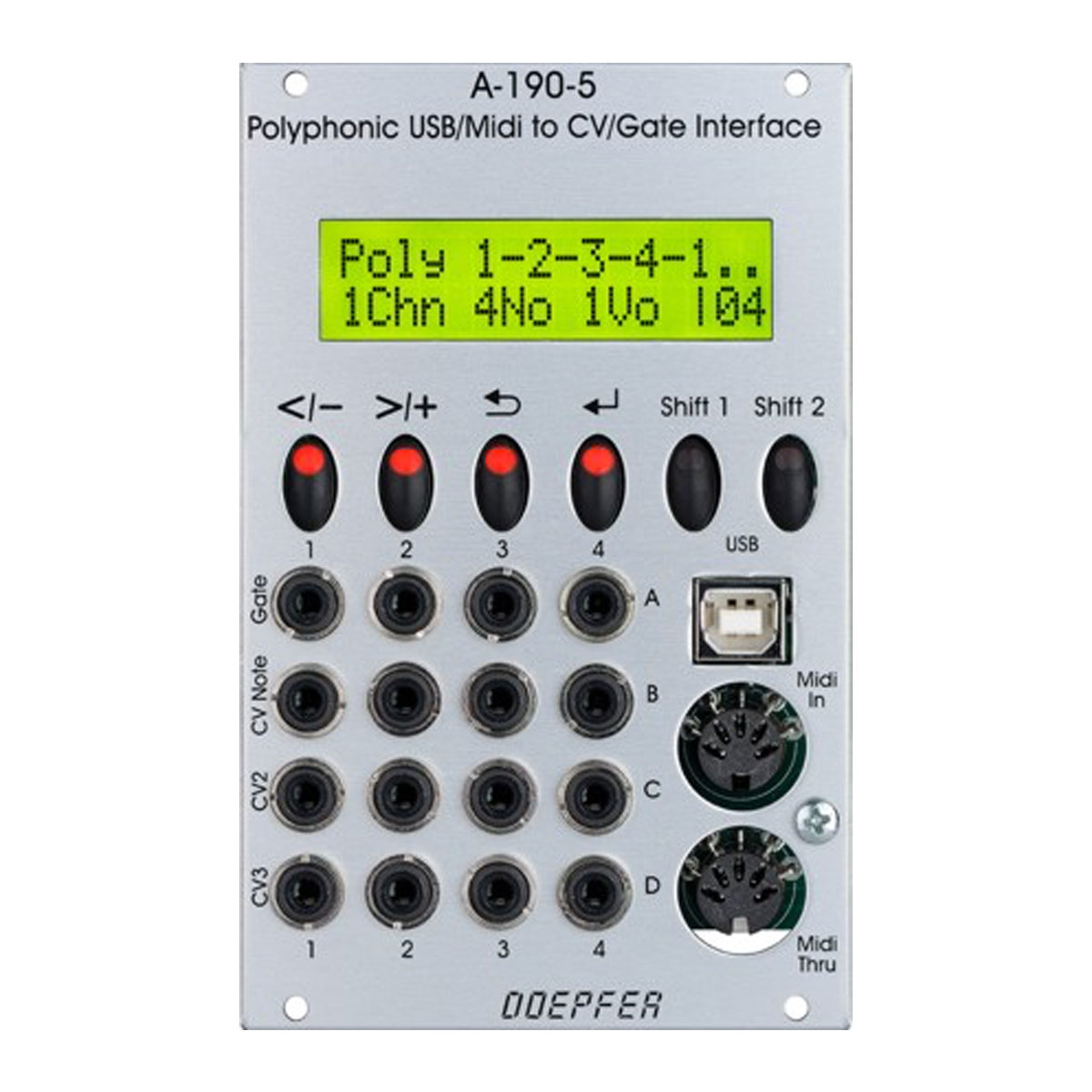 Doepfer A-190-5 Polyphonic USB/Midi-to-CV/Gate Interface