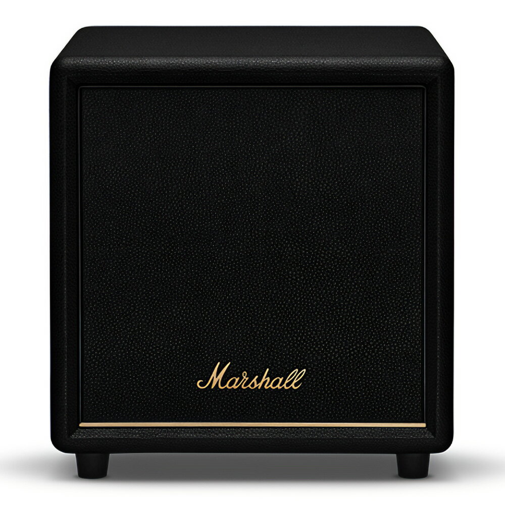 トピックスショッピングクレジット分割48回払いまで金利手数料0%！期間限定 2026年2月28日まで30,000円（税込）以上のお買い物が対象となります。本キャンペーンはクレジットカードでのお支払いは対象外となります。詳しくはお問い合わせください。アイテム説明同シリーズのデザインで仕上げられた 「Heston Sub 200」 は、インテリアに自然に溶け込みながら圧倒的な重低音を響かせるサブウーファーです。Bluetooth LE Audio によるワイヤレス接続で自由に設置場所を選べ、部屋のどこに置いても体に響く低音を楽しめます。クラシックなデザインと力強いパフォーマンスを備えた「Heston Sub 200」は、自宅で映画館さながらの没入体験を実現する理想的なパートナーです。また、Marshall アプリを使用してプリセットやサウンドモードを自在にカスタマイズ可能です。「Heston 60」と「Heston Sub 200」はアプリ上でシームレスに連携し、スムーズにペアリングや調整が行えます。さらに、両モデルとも修理対応が可能で、交換用のパーツも用意されており、長期的に安心して使い続けられる設計になっています。■圧倒的な重低音体を揺さぶる轟音が、映画鑑賞を主役体験へと変えます。サウンドバーの性能をさらに引き上げる正確で力強い低音を実現。■ワイヤレス接続ケ ーブル不要で、ノイズのないピュアな低音を再生。最新の Bluetooth LE オーディオに対応し、Heston シリーズのサウンドバーと簡単にペアリングできます。■設置場所を選ばない部屋のどこに置いても迫力の低音を発揮。自由なレイアウトで、最適な響きを楽しめます。■Marshall アプリ対応サブウーファーもアプリから直感的にコントロール可能。重厚な低音から控えめな振動まで、自分好みに調整できます。スペック■再生周波数帯域30 – 150 Hz■最大出力音圧レベル99 dB■キャビネットバスレフポートチューブ■パワー・アンプ120 W クラス D アンプ × 2■合計オーディオ出力（W)236W (ピーク時）■サブウーファー5.25インチ × 2■対応コーデックLC3■ワイヤレス入力Bluetooth 5.3 LE AUDIO■有線入力SUB IN (RCA MONO)■重量約7.62kg■サイズW282 x D282 x H302.5 mm■付属品電源ケーブル（約1.8m）納期について売却時は迅速に商品情報の削除を心掛けておりますが、ショッピングページの更新までにタイムラグが生じ、ご注文のタイミングによっては商品のご用意ができない場合がございます。あらかじめご了承くださいますようお願い申し上げます。最強配送対象商品以外、納期のご確認はご注文前に「商品についての問合わせ」よりお問い合わせください。