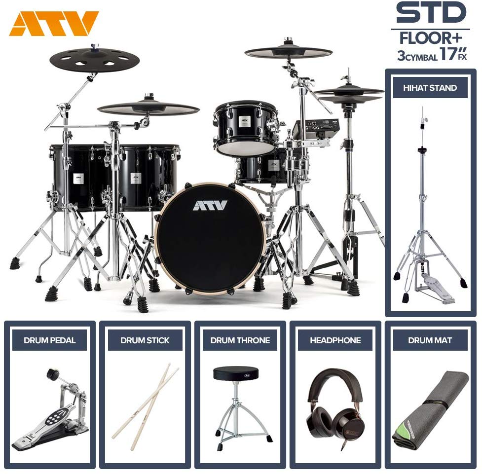 ATV aDrums artist STANDARD SET ADA-STDSET 2フロアタム 3Cymbal フルオプションセット (17