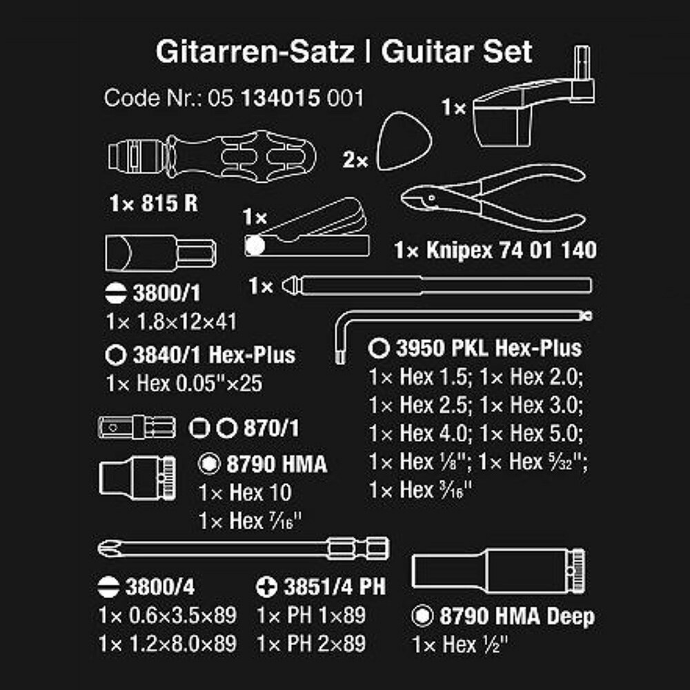 Wera GUITAR KIT ���ƥʥ󥹥��å�