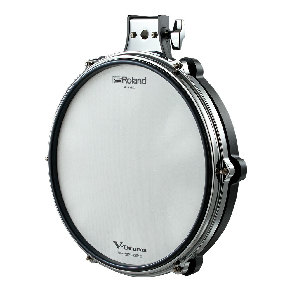 トピックスショッピングクレジット分割48回払いまで金利手数料0%！期間限定 2026年5月31日まで30,000円（税込）以上のお買い物が対象となります。本キャンペーンはクレジットカードでのお支払いは対象外となります。詳しくはお問い合わせください。アイテム説明プレイアビリティがさらに向上した次世代のスネア／タム・パッド。次世代の12インチ・スネア／タム・パッド PD-12Pは、アコースティック・ドラムに近い演奏感と強化された表現力を備えた新しいV-Padです。フラッグシップ・モデルのV-Padを参考に、クローム・フープと打感がより自然なラバー・リムを採用したデザインが特徴。打感と演奏の快適さを向上させました。打面の下の3つのピエゾ・センサーが正確なトリガーと精度の高いダイナミクスを検出し、ホットスポットを排除しつつ打面全体で安定したレスポンスを提供します。拡張にも対応しているので、PD-12PはV-Drumsのもつリアルさや表現力、そして信頼性を新たなセットアップにもたらしてくれるでしょう。・アコースティック・スタイルの美学と電子ドラムならではのデザインを両立した次世代の12インチVパッド・V-Drumsドラム・キットやRolandパーカッション・パッドのタムの入替や拡張に最適・3つのピエゾ・センサーで、レスポンスやホットスポットを改善・リムのハード・ラバーの採用と新しいフープデザインにより、より自然かつ快適なリバウンドを実現・ヘッドとリムが独立したデュアル・トリガー・張り具合の調整が可能なメッシュ・ヘッドで、リバウンドをさらにお好みに変更可能・幅広いV-Drums音源モジュールに対応スペック■パッド・サイズ12インチ■対応奏法 （トリガー）ヘッド・ショット（多段階打点位置検出機能）リム・ショット（深さ検出機能）■センサー・システムヘッド・マルチ・センサーリム・センサー■付属品取扱説明書「安全上のご注意」チラシノブ・ボルト接続ケーブルドラム・キー保証書■別売品パッド・マウント（MDHシリーズ）ドラム・スタンド（MDSシリーズ）■外形寸法幅：356 mm奥行：382 mm高さ：89 mm質量：2.26 kg■取り付け可能な垂直ロッド（別売スタンド：MDSシリーズなど）取り付け可能ロッド径：9〜13mm※製品の仕様及びデザインは改良のため予告なく変更することがあります。納期について売却時は迅速に商品情報の削除を心掛けておりますが、ショッピングページの更新までにタイムラグが生じ、ご注文のタイミングによっては商品のご用意ができない場合がございます。あらかじめご了承くださいますようお願い申し上げます。最強配送対象商品以外、納期のご確認はご注文前に「商品についての問合わせ」よりお問い合わせください。