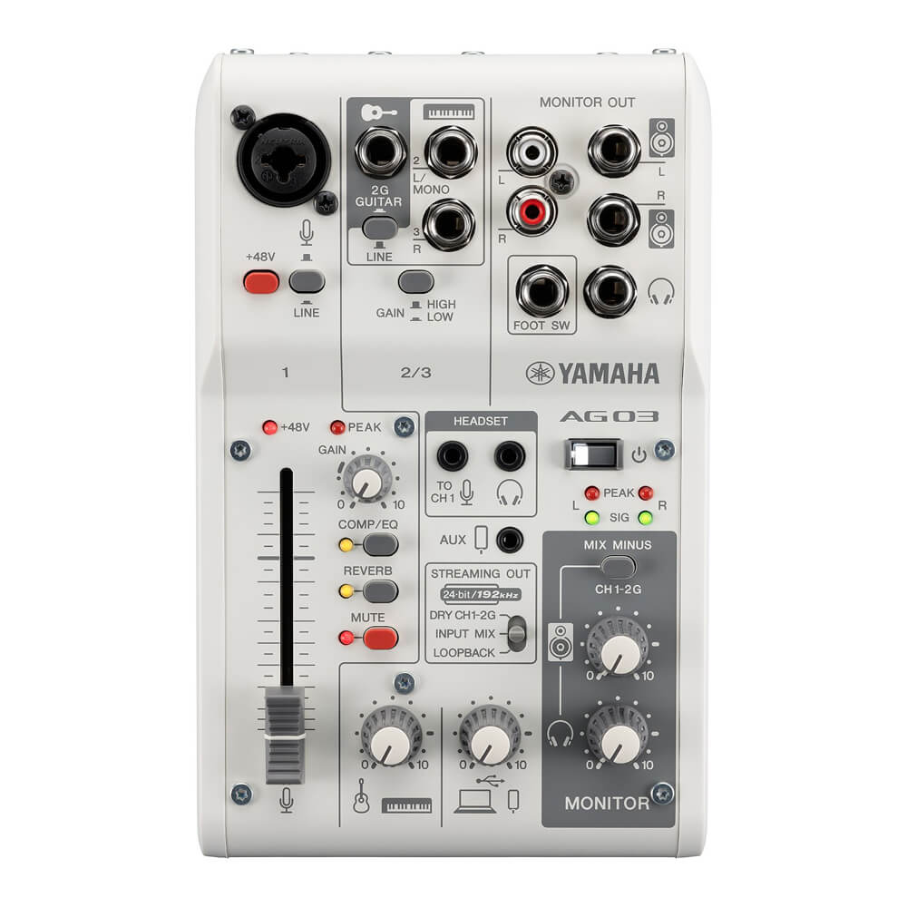 YAMAHA AG03MK2 W LSPK (Live Streaming Package) 2