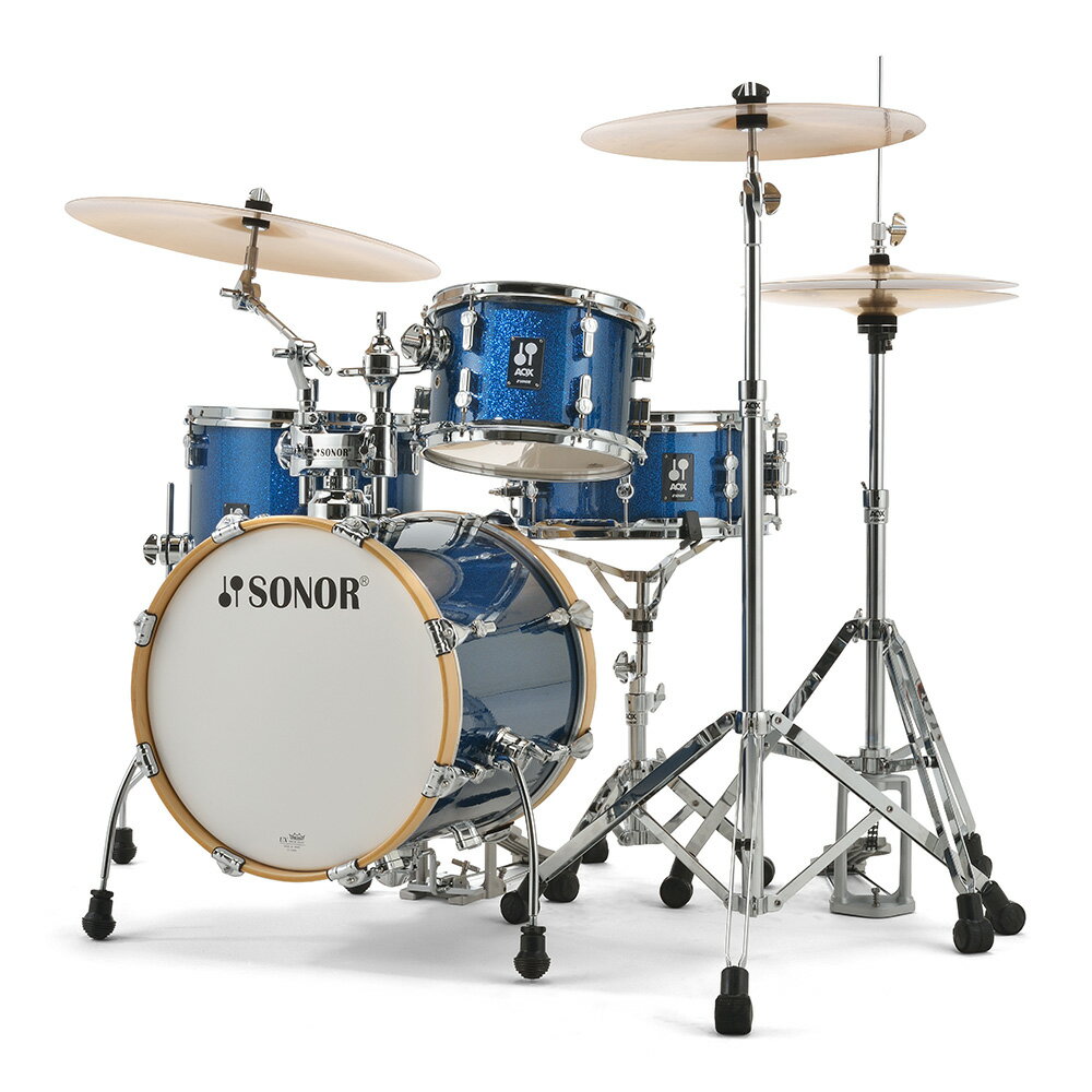 SONOR AQX Series JUNGLE [SN-AQXJUN] BOS (ブルー・オーシャン・スパークル) シンバル・ハードウェア別売り