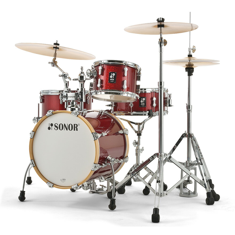 SONOR AQX Series JUNGLE [SN-AQXJUN] RMS (レッド・ムーン・スパークル) シンバル・ハードウェア別売り