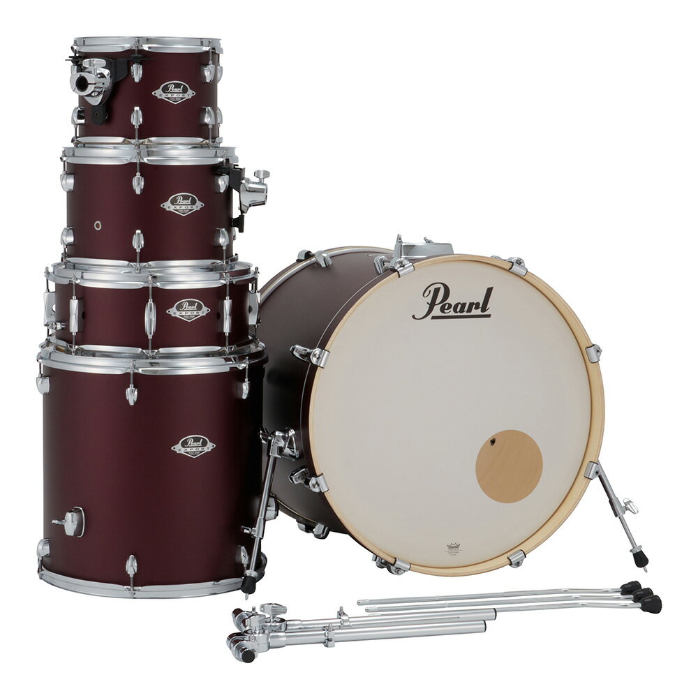 トピックスショッピングクレジット分割48回払いまで金利手数料0%！期間限定 2026年2月28日まで30,000円（税込）以上のお買い物が対象となります。本キャンペーンはクレジットカードでのお支払いは対象外となります。詳しくはお問い合わせください。アイテム説明スタンド類やシンバルを省いたドラム本体のみのドラムシェルパック（フロアタムレッグ、タムホルダー付き）。パール75年の歴史の中で、最も多くのドラマーに愛用されている実績を持つExportドラムシリーズ。永く世界のミュージックシーンで鍛えられたサウンドは、今なお、新世代のドラムインフルエンサーに向けて輝きを放ち続けている。・A True Icon in the Drumming World.Exportシリーズは、上級モデルの流れを汲んだパールドラムのベストセラー。このワンセットで、ライブ・レコーディング等、ドラマーとしての夢の実現につながります。・Take Your Drumming to the Next Level「Masters」など上級モデルを継承したパーツやハードウェアは、堅牢で直感的に扱うことができます。また、ドラムヘッドやシンバル等消耗品を上級モデルと交換したり、ツインペダルやハードウェアを追加したりと、レベルやプレイスタイルに合わせてドラムセットをアップグレードしてゆくことができます。■シェルポプラによるパワフルなシェルは、Exportの伝統を継承しつつも、エントリークラスとは思えないパワフルで表情豊かなサウンドを発揮。Exportのシェルは、独自の技術を駆使して究極の鳴りを実現する優れたシェルテクノロジーで製造される。それは、優れた音響特性のために木材の厳選から始まり、高密度かつ正確な厚みに成型されるようにスカーフカットジョイントが用いられている。またそれぞれのプライ材の細胞孔は、パールの独自のグルー(接着剤)で満たされたうえ、1000 PSIもの高圧と高温のもとで成型(ヒートコンプレッション・モールドシステム)され、優れた音色とベストな鳴り、そして高い耐久性を誇る強力なドラムシェルが製造される。また、すべてのシェルは、穴空けおよび組み立て前にエッジの平面度と真円度が厳しく検査され、ベストなヘッドマウントとチューニングの安定性が保証される。・6-Ply (7.5mm) Poplar Shellポプラシェルは、豊かなボリュームと明るいトーンが特長。・Standard 45 Degree Bearing Edgeパールオリジナルの45°ベアリングエッジで、ヘッドとのセンシティヴなコンタクトを果たし、アタックとあたたかみ、そしてサステインの完璧なブレンドを実現。・Tone Enhancing Wrapped Finishサウンドの輪郭を強調し、耐久性を保ちながら、飽きのこないビジュアルを実現。スペック■セット内容・22"×18" スドラム・10"x7" & 12"x8" タムタム・16"×16" フロアタム・14"×5.5" スネアドラム・TH-70I/Cタムホルダー (x2)■シェル：6プライ (7.5mm) ポプラ■ラグ：NEL-100/C■フープ：スチールフープ■タムマウント：Opti-Loc タム・サスペンションシステム■ヘッド：　REMO UC クリア(タムタム両面)　REMO UC パワーストローク3(バスドラム)納期について売却時は迅速に商品情報の削除を心掛けておりますが、ショッピングページの更新までにタイムラグが生じ、ご注文のタイミングによっては商品のご用意ができない場合がございます。あらかじめご了承くださいますようお願い申し上げます。最強配送対象商品以外、納期のご確認はご注文前に「商品についての問合わせ」よりお問い合わせください。